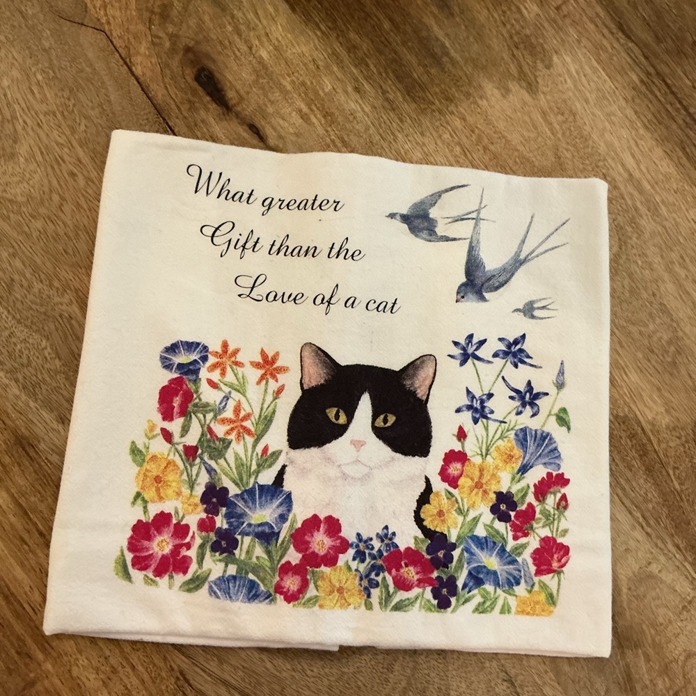 🌸Alice’s Cottage Charming Cat Flour Sack Towel